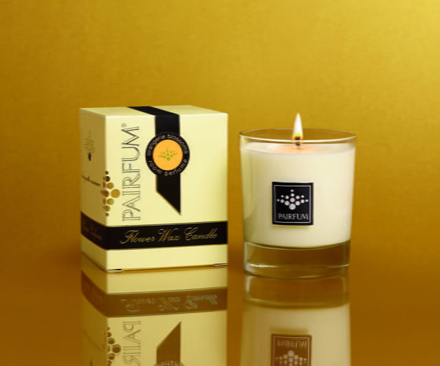 Pairfum Flower Candle with Flower Wax in orangerie blossoms