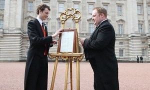 Royal Notice outside Buckingham Palace