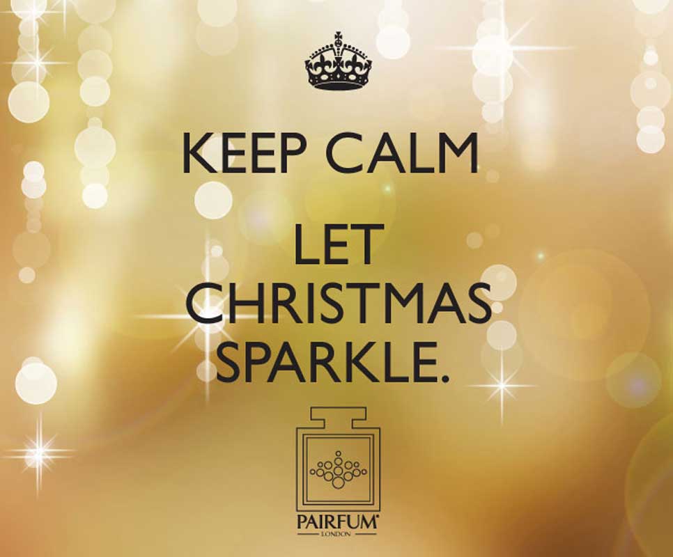 PAIRFUM London Keep Calm And Let Christmas Sparkle luxury scented candles natural reed diffuser