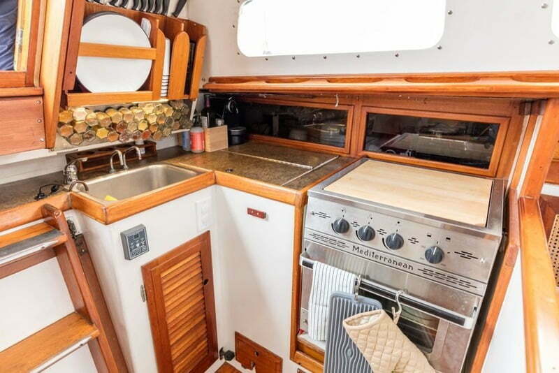 New Yorkers Traded Apartment Sailboat Kitchen Area