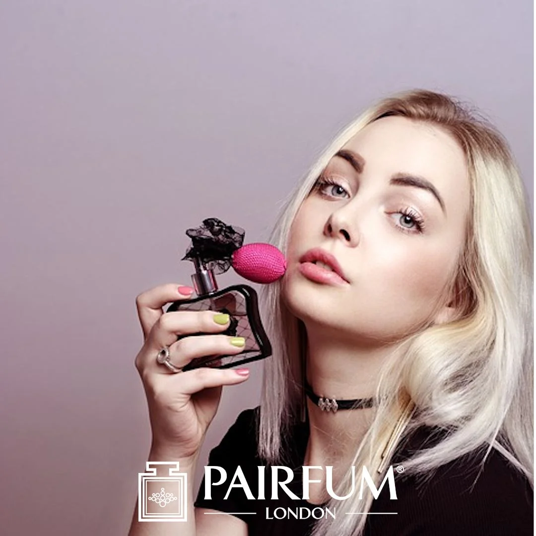 Blonde Model Wearing Too Much Perfume