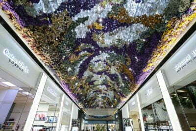 rebecca louise law floral canopy ceiling
