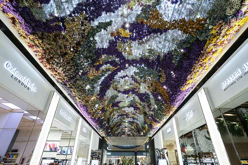 rebecca louise law floral canopy ceiling