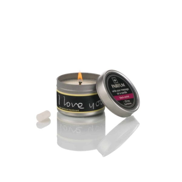 Message Candle Black Orchid