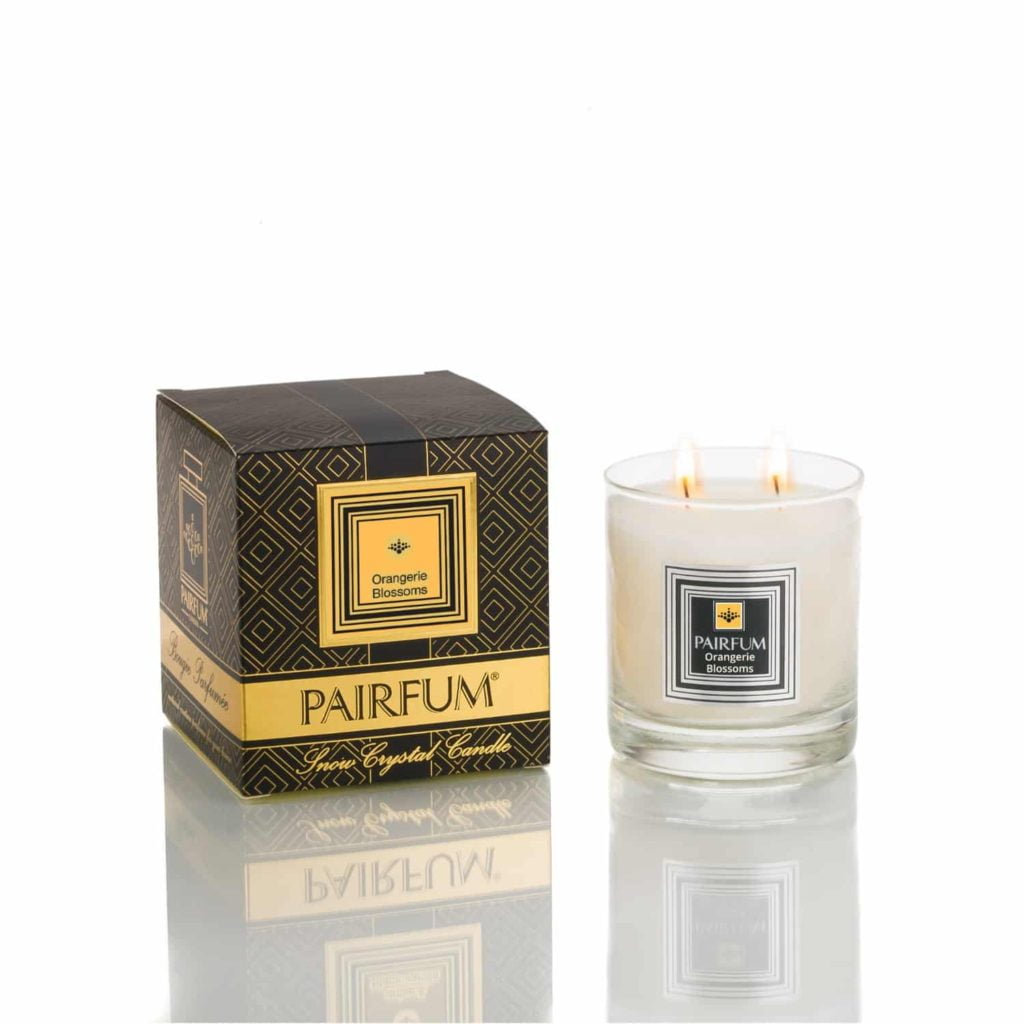 Pairfum Large Snow Crystal Candle Noir Orangerie Blossoms Scented Perfume Fragrance