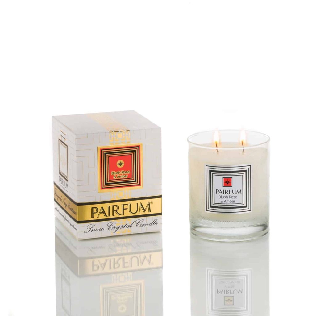 Pairfum Snow Crystal Candle Classic Pure Blush Rose Amber