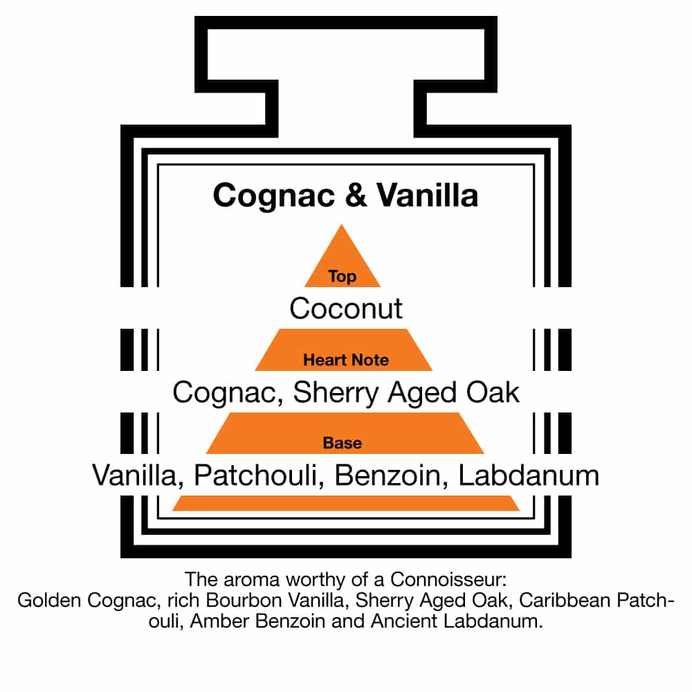 Fragrance Description Cognac Vanilla Coconut Patchouli Benzoin Labdanum