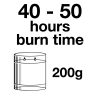 Pairfum Infographic Snow Crystal Candle Classic 200 g Burn Time