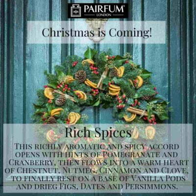 Christmas Coming Pairfum Fragrance Wreath Cinnamon Orange Spruce