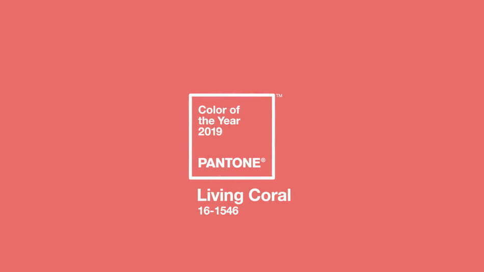 Pairfum Pantone Living Coral Colour Year 2019 Patch