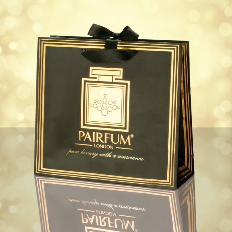 Pairfum Gold Black Luxury Carrier Bag Gift Classic Light Pairfum Gold Black Luxury Carrier Bag Gift Classic Light