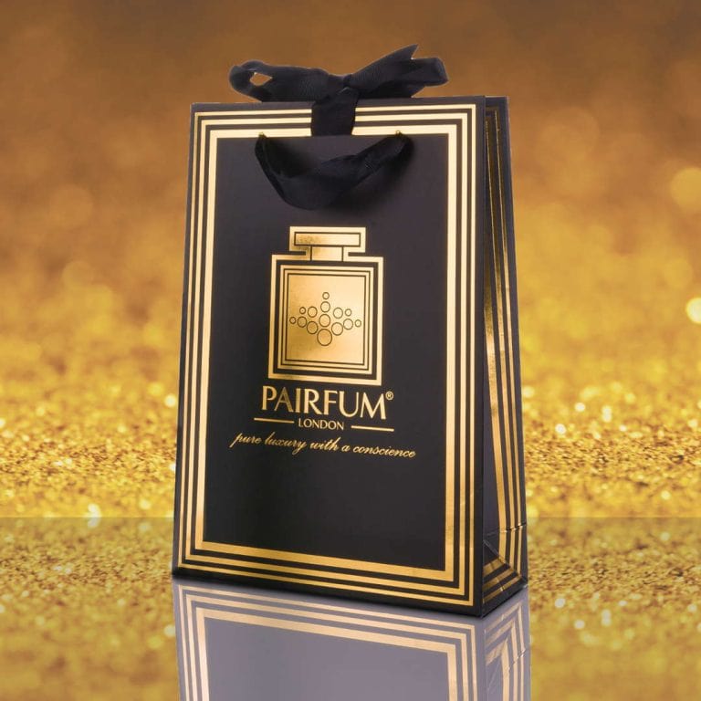 Pairfum Gold Black Luxury Carrier Bag Gift Small Grain Pairfum Gold Black Luxury Carrier Bag Gift Small Grain