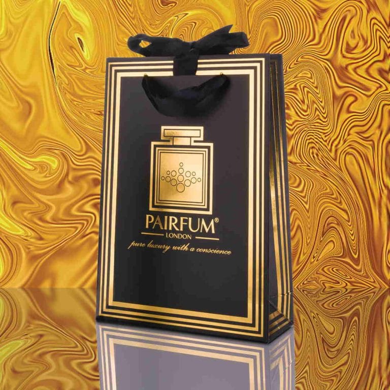 Pairfum Gold Black Luxury Carrier Bag Gift Small Liquid Pairfum Gold Black Luxury Carrier Bag Gift Small Liquid