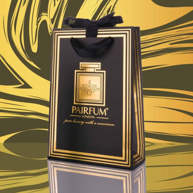 Pairfum Gold Black Luxury Carrier Bag Gift Small Swirl Pairfum Gold Black Luxury Carrier Bag Gift Small Swirl