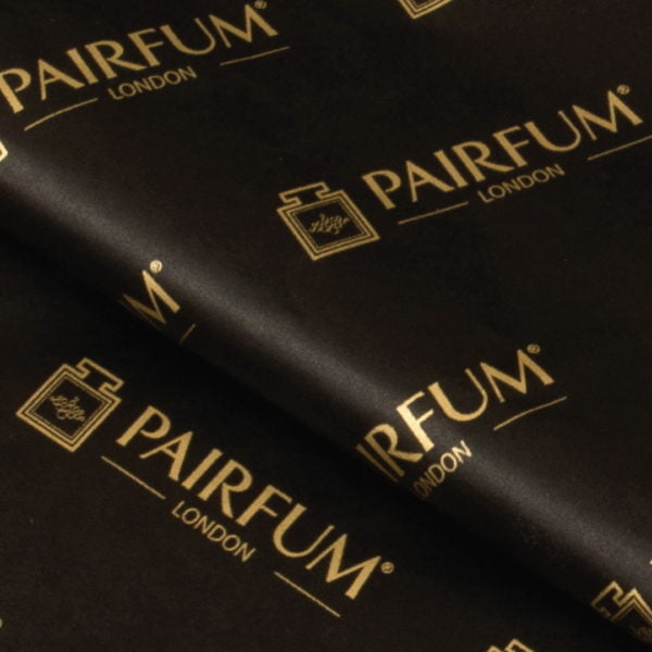 Pairfum London Black Gold Tissue Paper Gift Wrap Detail