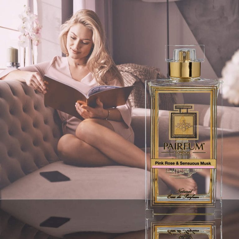 Eau de Parfum Person Reading Pink Rose Sensuous Musk Woman 1 1 Eau de Parfum Person Reading Pink Rose Sensuous Musk