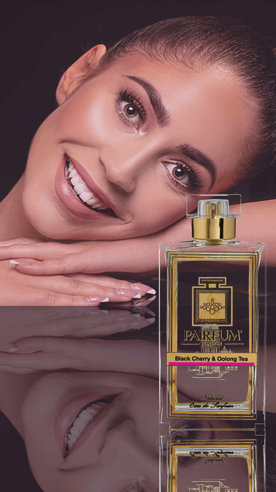 Eau De Parfum Person Reflection Black Cherry Oolong Tea Woman Arms 9 16 Eau De Parfum Person Reflection Black Cherry Oolong Tea Woman Arms 9 16