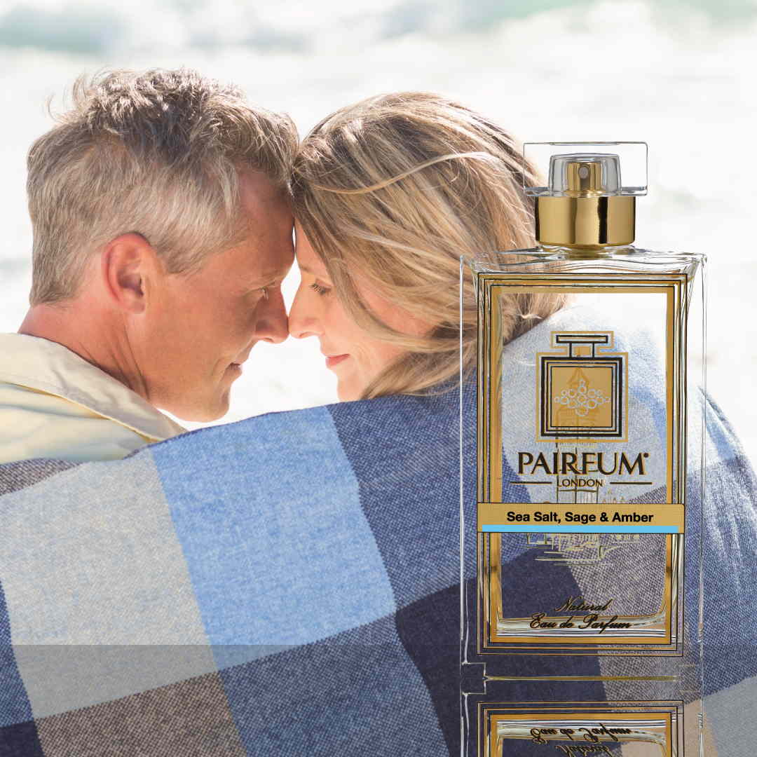 Mastering Fragrance Layering: How to Create Unique Aromatic Combinations; Eau De Parfum Person Reflection Sea Salt Sage Amber Couple Beach 1 1
