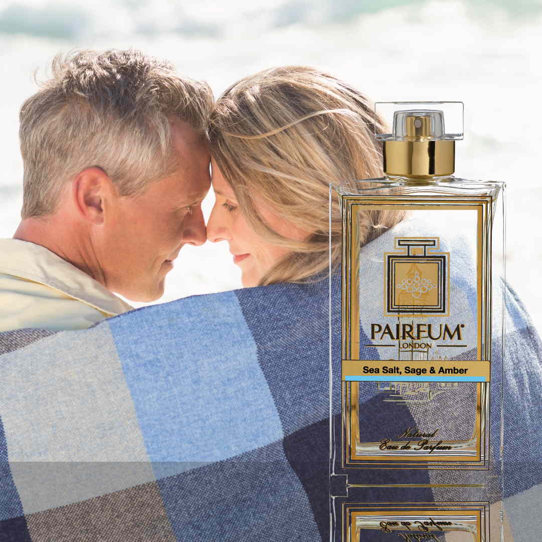 Mastering Fragrance Layering: How to Create Unique Aromatic Combinations; Eau De Parfum Person Reflection Sea Salt Sage Amber Couple Beach 1 1