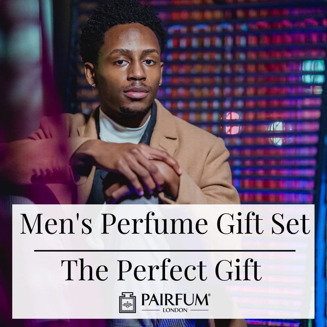 Man Wearing Perfume From Gift Set