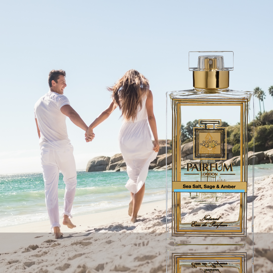 Eau De Parfum Person Reflection Sea Salt Sage Amber Couple Beach Walk how to make perfume last longer