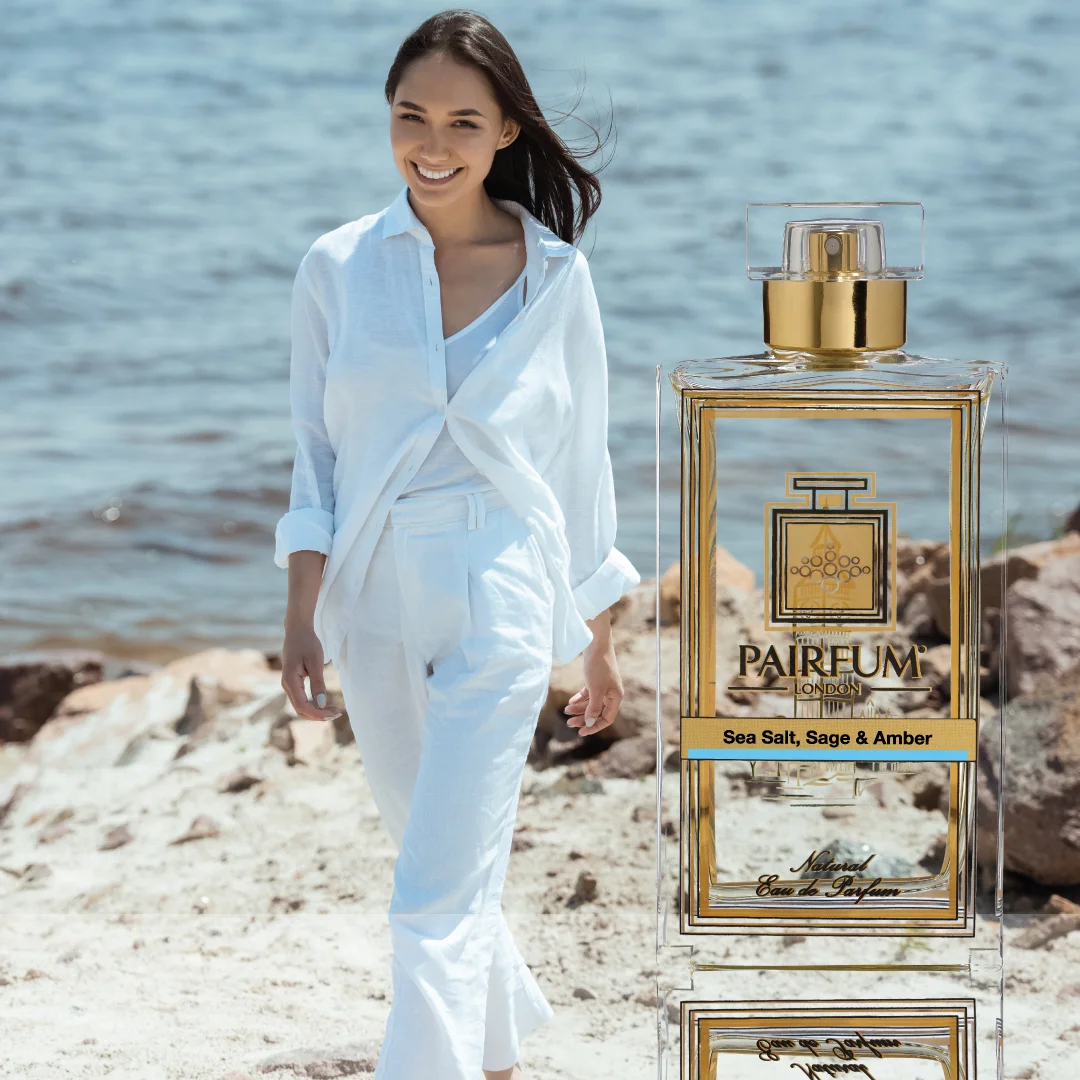 Eau De Parfum Person Reflection Sea Salt Sage Amber Woman Rock art of perfume storage