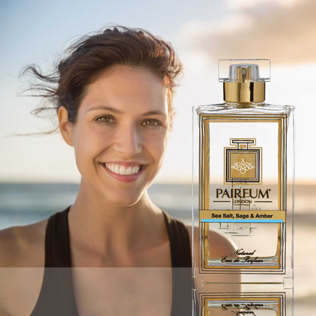 Eau De Parfum Person Reflection Sea Salt Sage Amber Woman Smiling  Perfume Projection Radiance Aura