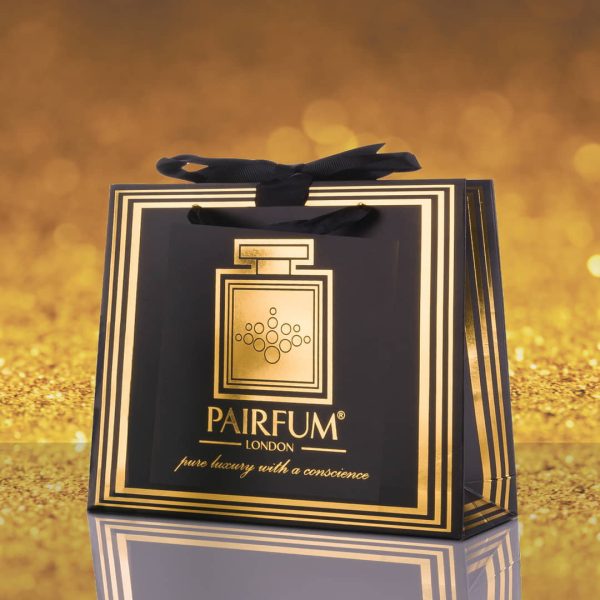 Pairfum Gold Black Luxury Carrier Bag Gift Luxelet Grain Pairfum Gold Black Luxury Carrier Bag Gift Luxelet Grain