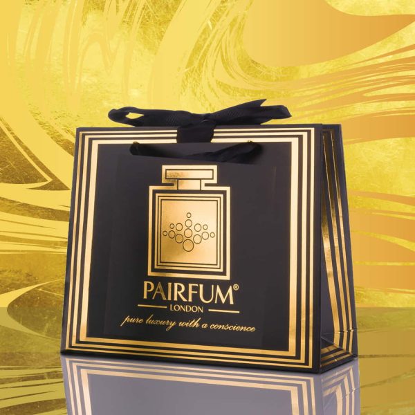 Pairfum Gold Black Luxury Carrier Bag Gift Luxelet Swirl Pairfum Gold Black Luxury Carrier Bag Gift Luxelet Swirl