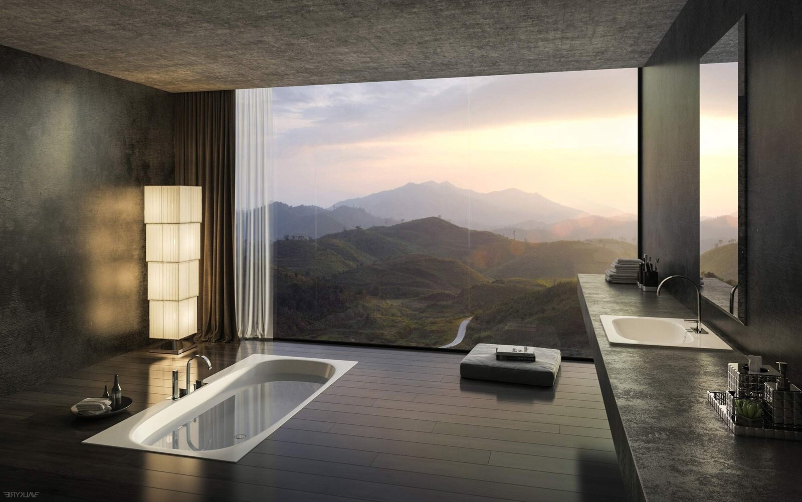 Luxury Bathrooms With Superb Views Mountains Restored Luxury Bathrooms With Superb Views Mountains