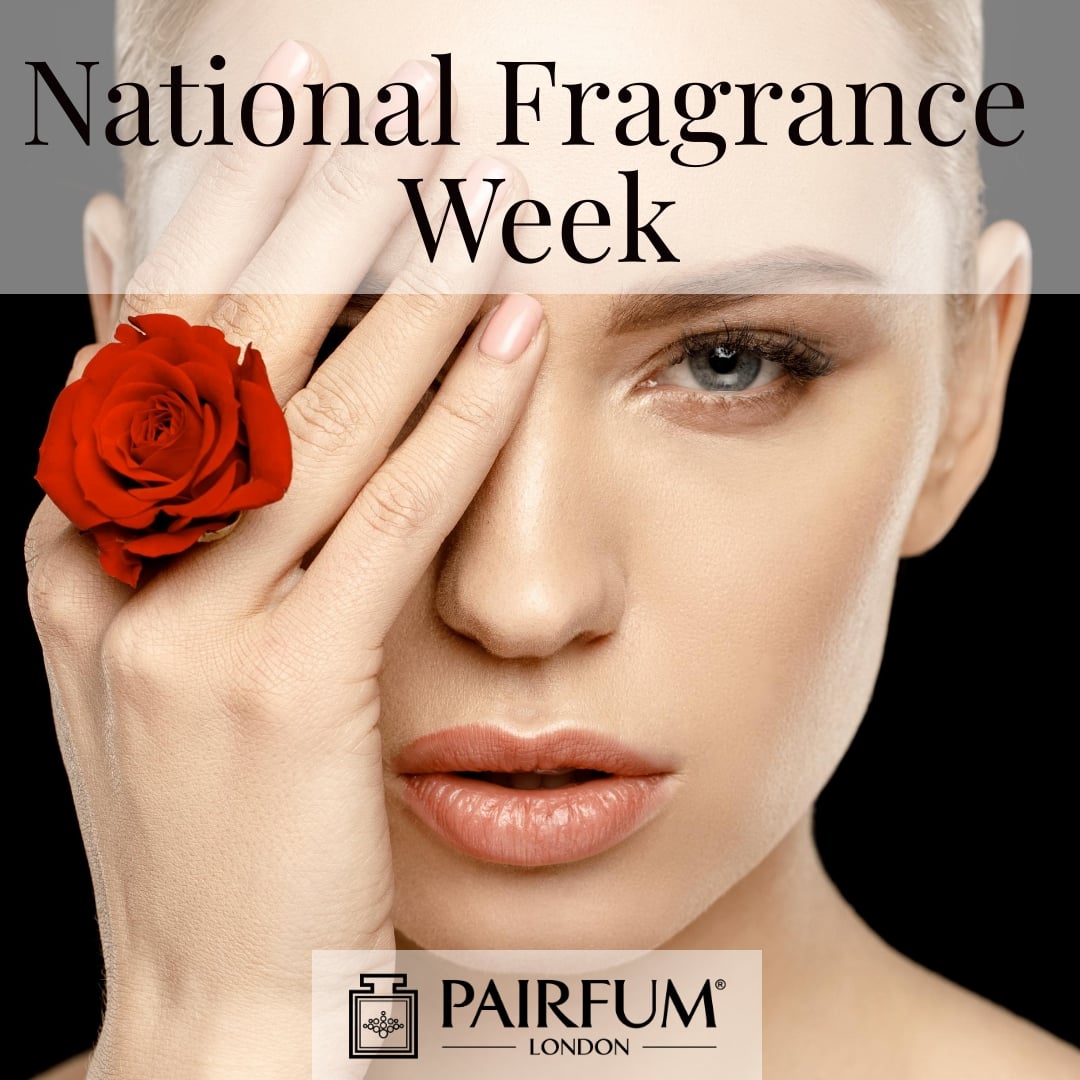 National Fragrance Week Woman Rose Flower smell perfume