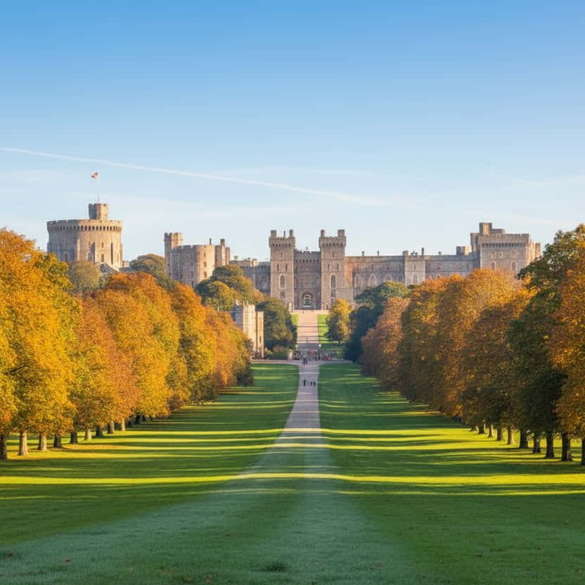 Windsor Castle Long Walk Autumn Great Britain