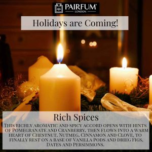 Holidays Coming Pairfum Fragrance Rich Spices Candle Table Light