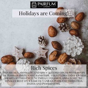 Holidays Coming Pairfum Fragrance Rich Spices Nuts