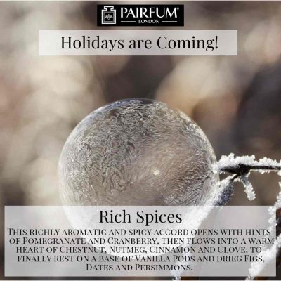 Holidays Coming Pairfum Fragrance Rich Spices Snow Frozen Holidays Coming Pairfum Fragrance Rich Spices Snow Frozen