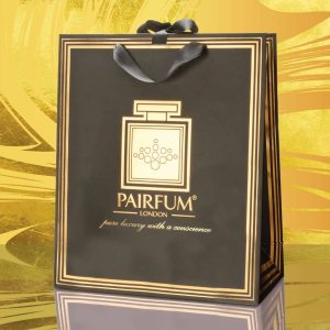 Pairfum Gold Black Luxury Carrier Bag Gift Large Swirl