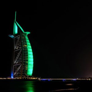 St Patricks Day Green Burj Al Arab Hotel Dubai St Patricks Day Green Burj Al Arab Hotel Dubai