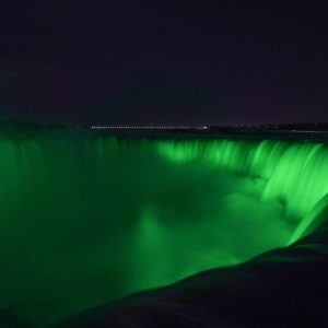 St Patricks Day Green Niagara Falls Canada Us St Patricks Day Green Niagara Falls Canada Us